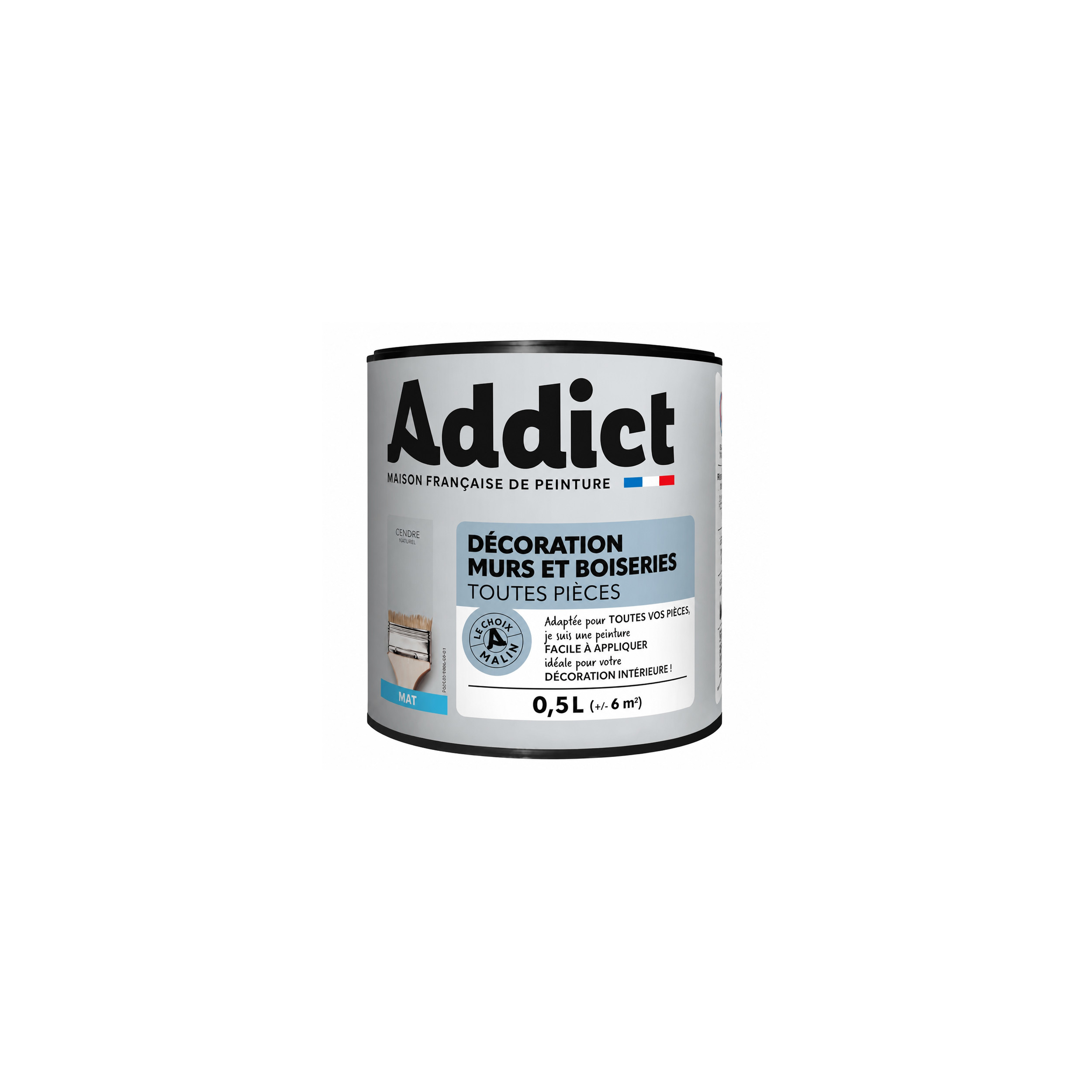 Peinture multisupports Addict' Peinture 0,5L cèdre vert mat ADD114944 - Image 1/2