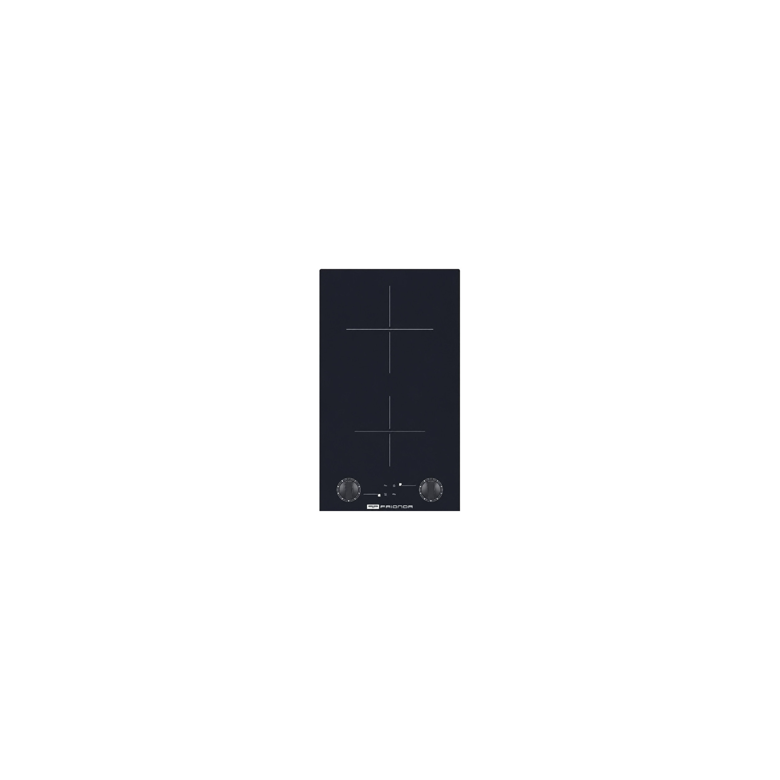 Piano cottura in vetroceramica Frionor da incasso 2 fuochi nero con manopole DVMM292/01