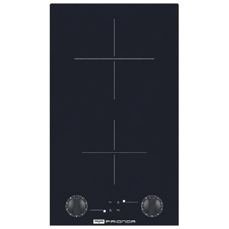 Placa de cocción vitrocerámica Frionor empotrable 2 zonas negra con mandos Placa de cocción vitrocerámica Frionor empotrable 2 zonas negra con mandos
