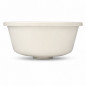 Round stoneware basin Selles Oleron bowl 455 mm waste outlet included for built-in installation