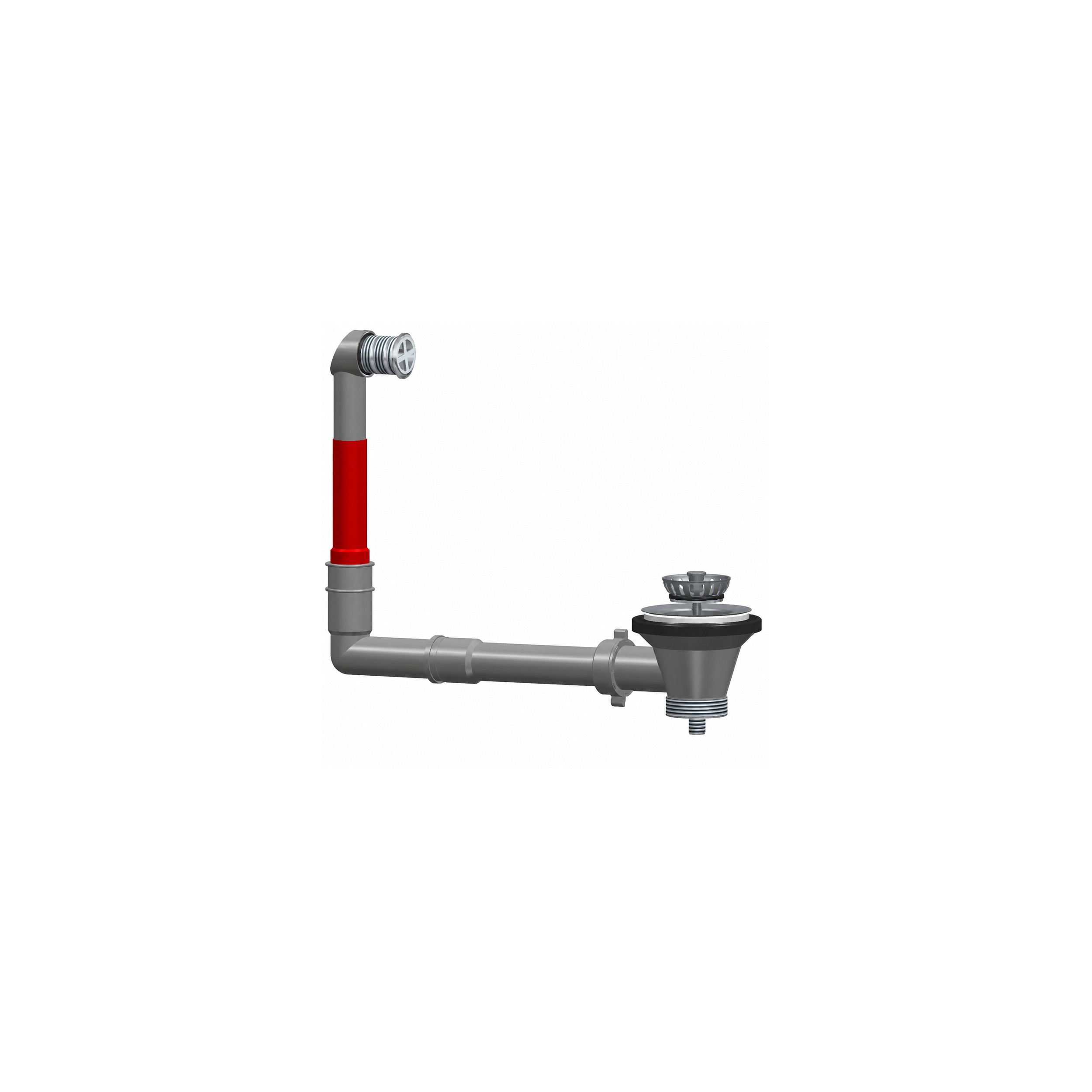Piccola piletta cestello Lira D.60 anti-troppo pieno cromato satinato