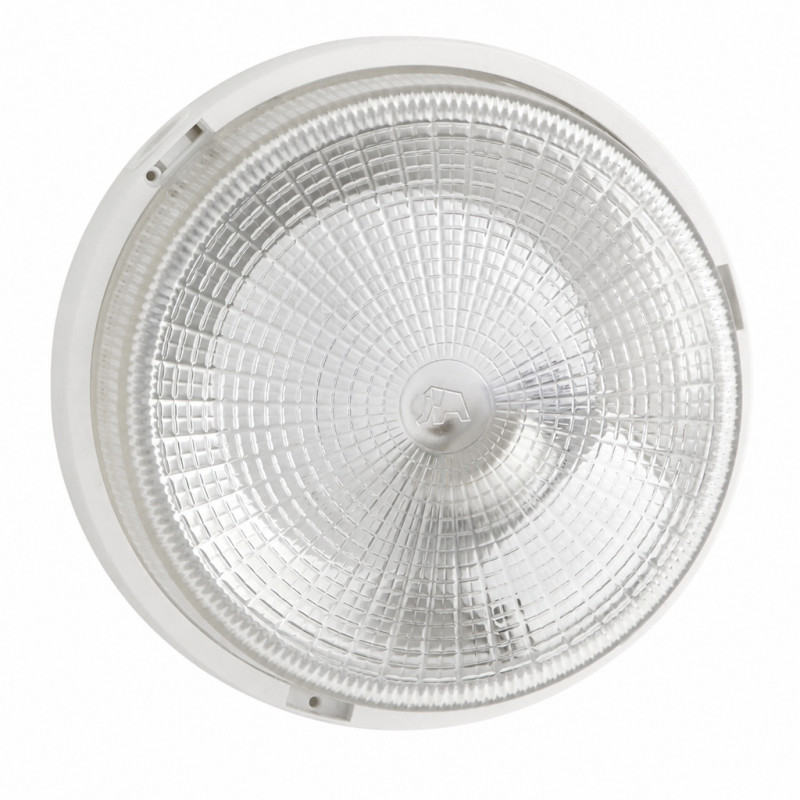 Oblò rotondo vetro HBF IP44 E27 bianco 100W diametro 22,5cm Oblò rotondo vetro HBF IP44 E27 bianco 100W diametro 22,5cm