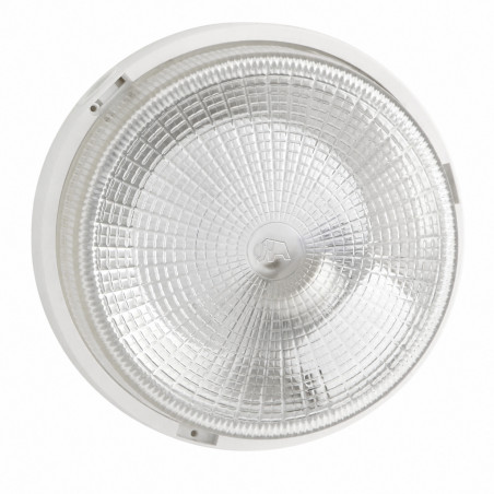 Escotilla redonda de vidrio HBF IP44 E27 blanco 100W diámetro 22,5cm