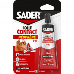 Colle contact néoprène gel Sader 55ml multi-usages 127647