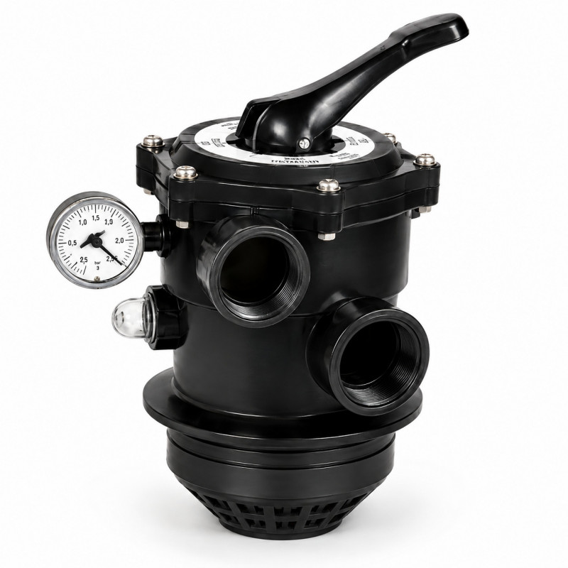 Vanne 6 voies TOP Pentaire 1"1/2 pour filtre à sable piscine, RE272026ND Vanne 6 voies TOP Pentaire 1"1/2 pour filtre à sable piscine, RE272026ND