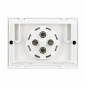White double volume Nicoll WC flush plate, drop 380 White double volume Nicoll WC flush plate, drop 380