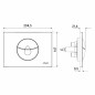 White double volume Nicoll WC flush plate, drop 380 White double volume Nicoll WC flush plate, drop 380