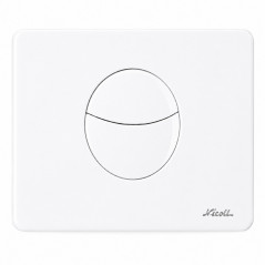 White double volume Nicoll WC flush plate