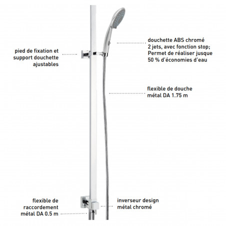 Duschsäule zum Anschluss an Wasserhahn VALENTIN 50301200000