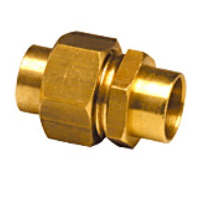 Union straight 340 CU 22 brass iron copper fitting