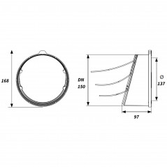 Norham STINK-SHIELD geurterugslagklep verticaal DN 150 mm