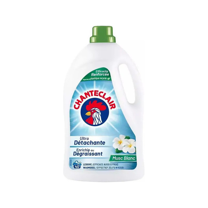 LESSIVE LIQUIDE MUSC BLANC DEGRAISSANT 1,8 LITRE - CHANTECLAIR