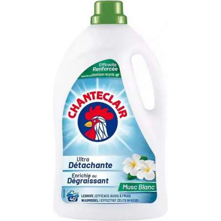 LESSIVE LIQUIDE MUSC BLANC DEGRAISSANT 1,8 LITRE - CHANTECLAIR