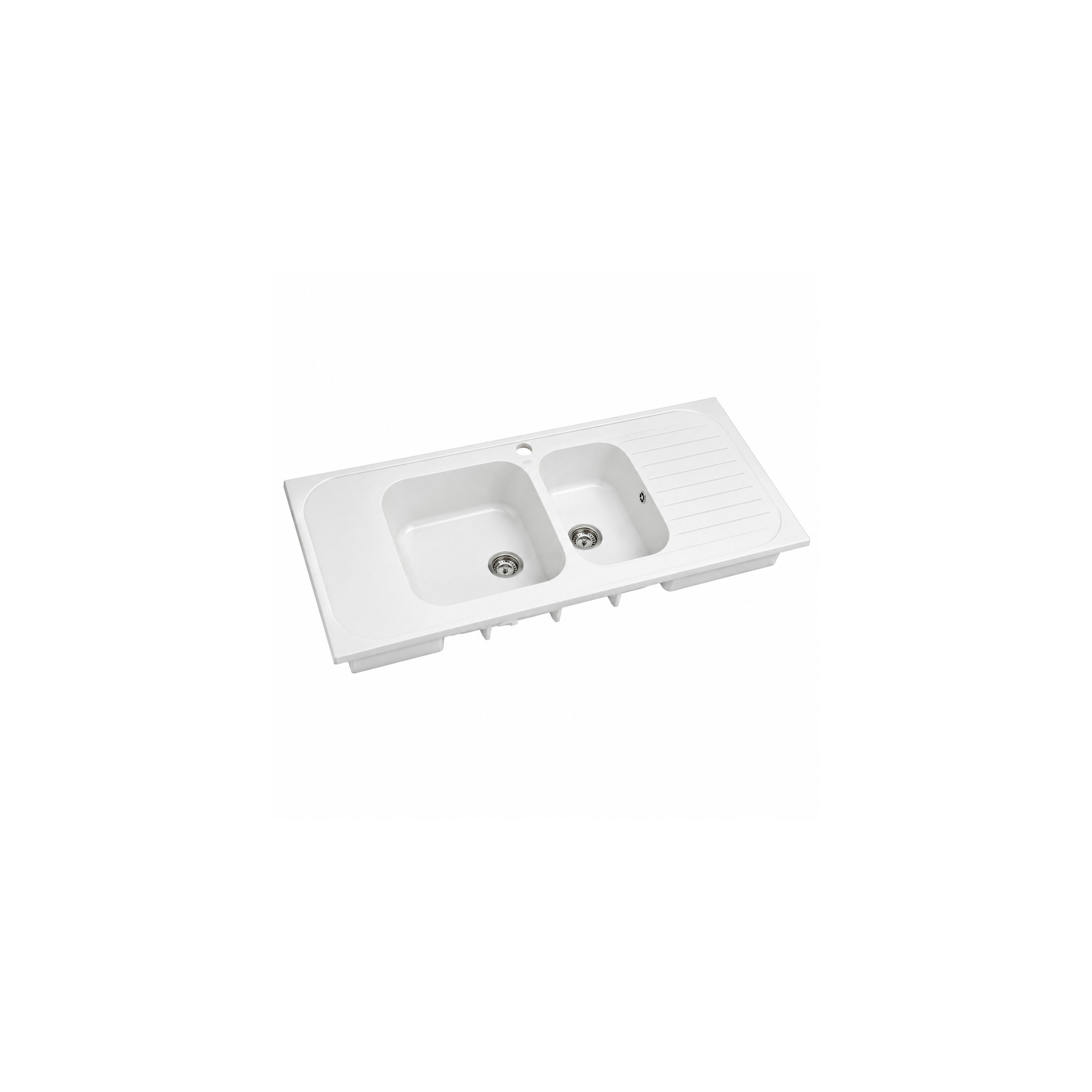 Ceramic kitchen sink 2 bowls Geberit Roanne Allia 140x60