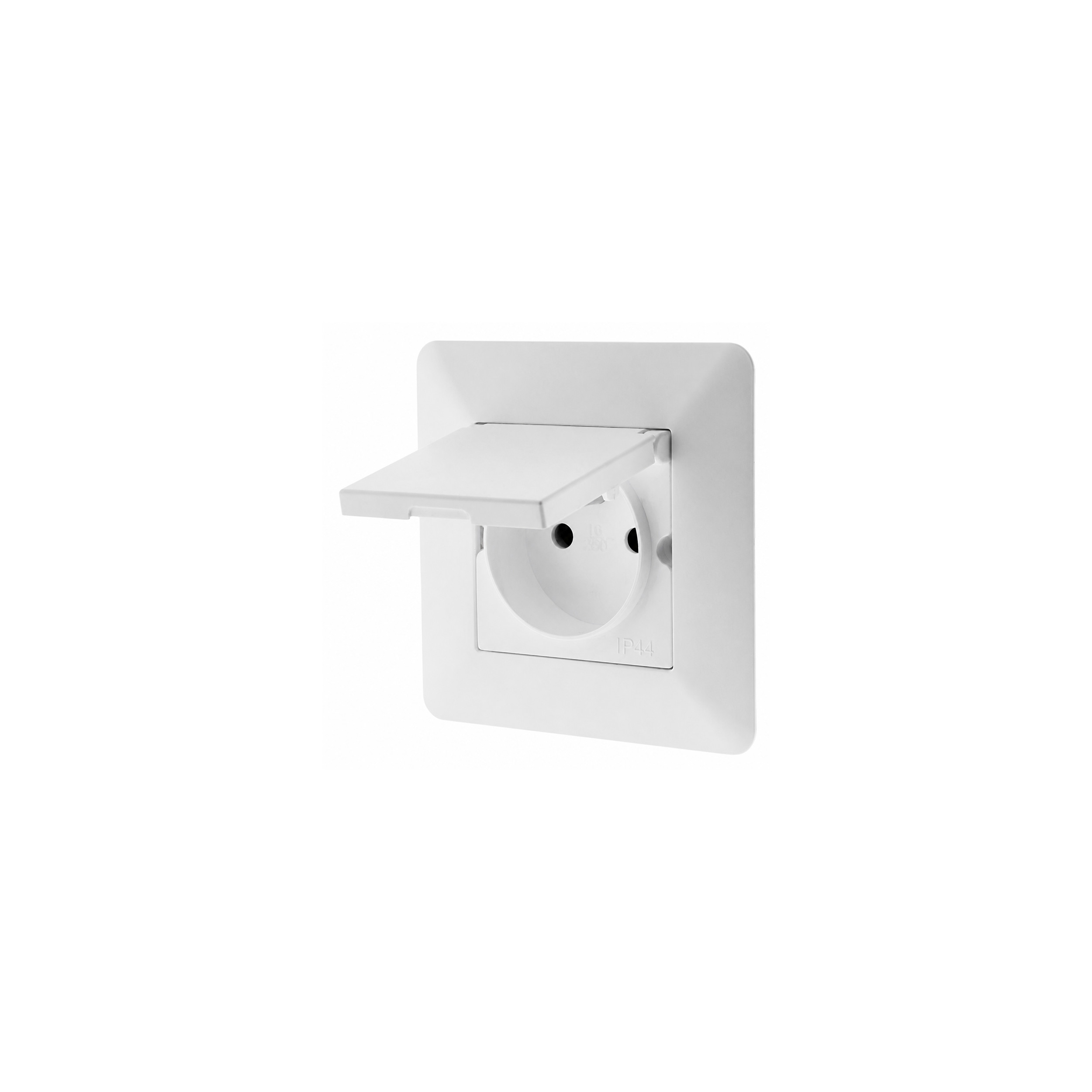 Toma de corriente de dos polos + tierra empotrable ZENITECH 135758