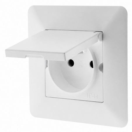 Toma de corriente de dos polos + tierra empotrable ZENITECH 135758
