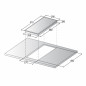 Frionor built-in ceramic hob with timer, 2 burner with knobs