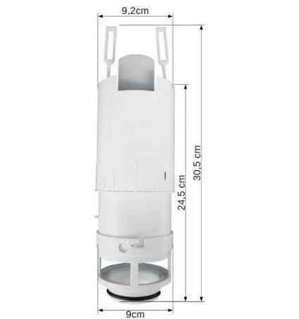 Mécanisme chasse d'eau pour réservoir REGIPLAST 650 et 750, avec culot 852125 - Image 2/3