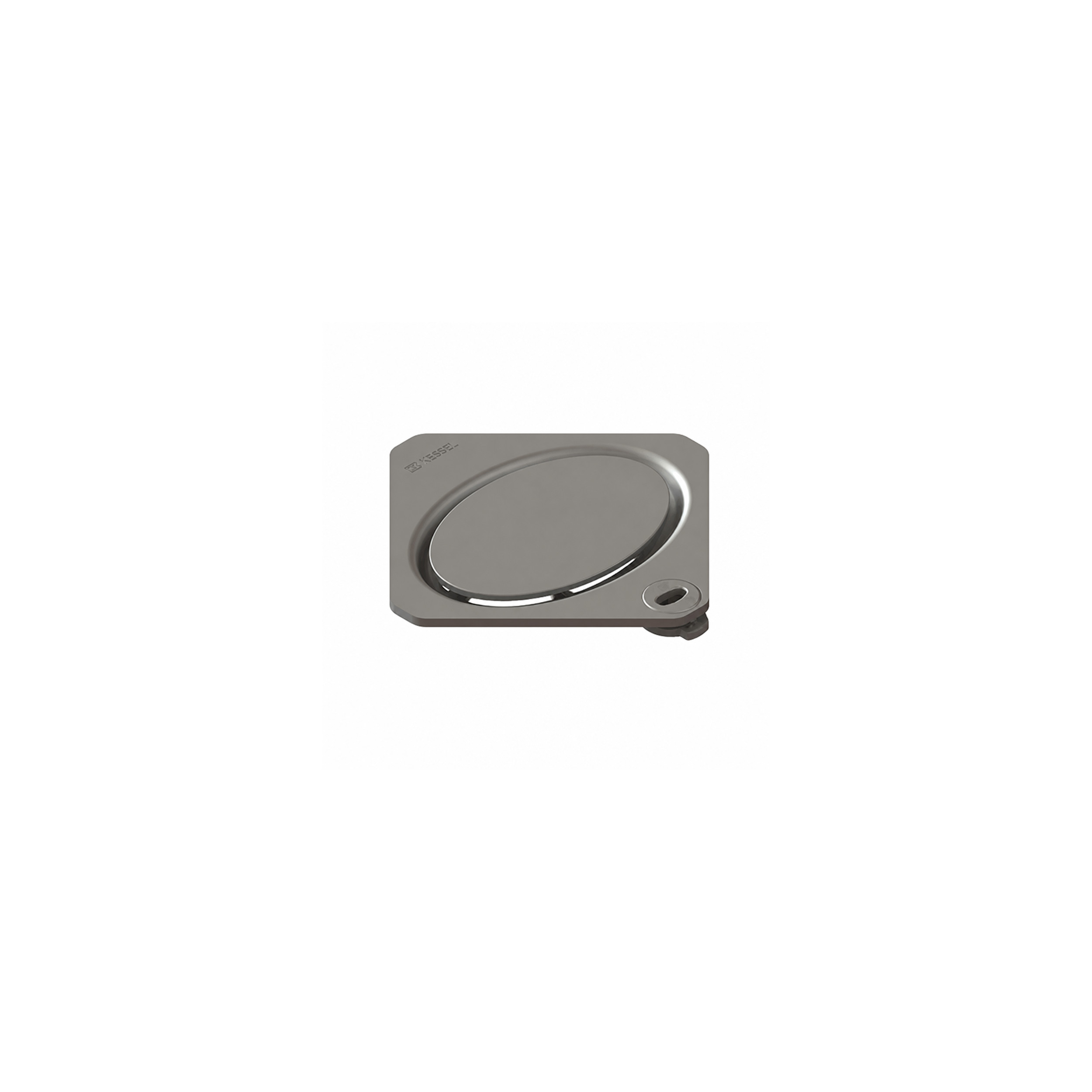 GRILLE  INOX DESIGN OVAL LOCK ET LIFT 120 X 120MM - KESSEL
