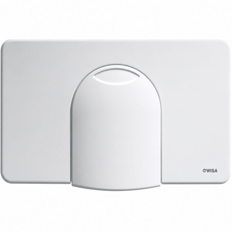 Plaque commande WC WISA 2100 frontale blanche encastrable