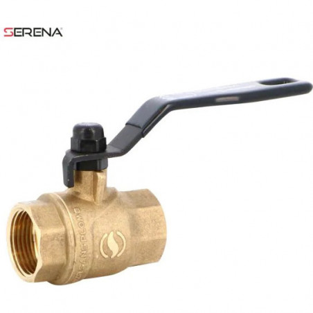 Sferaco Serena lead-free brass valve black lever female/female 50x60