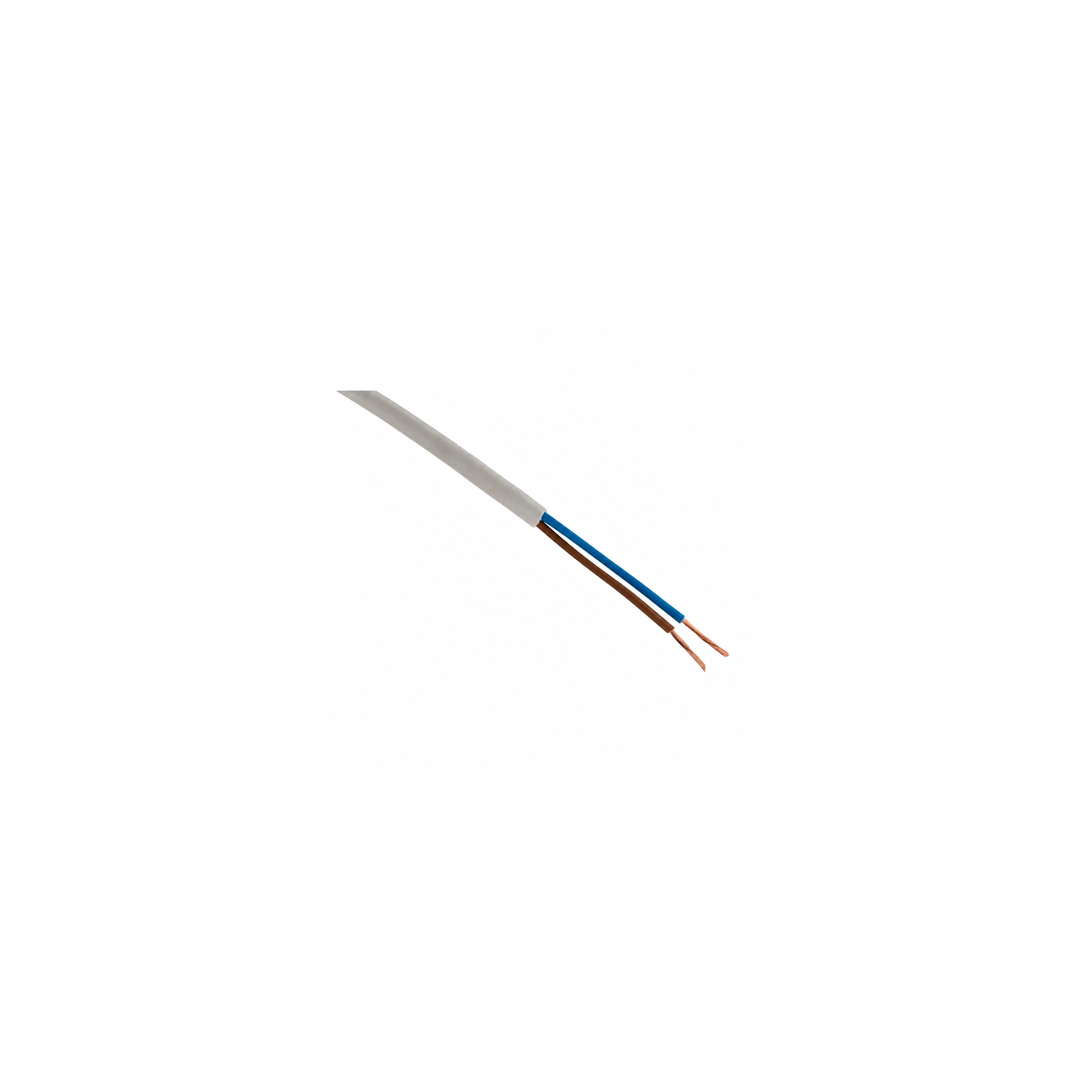 Zenitech electrical cable H03VVH2-F 2x0.75 mm² 10 m