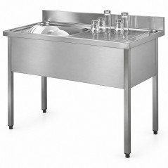 Professional stainless steel sink 120x60 Moderna MODPLSGPB126A00