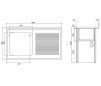 Professional stainless steel sink 120 x 60 one basin, one drainer on the right