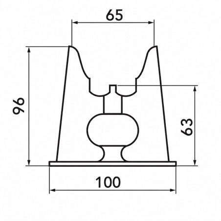 Verwijderbare voet voor radiator Finimetal 65 mm 6903021