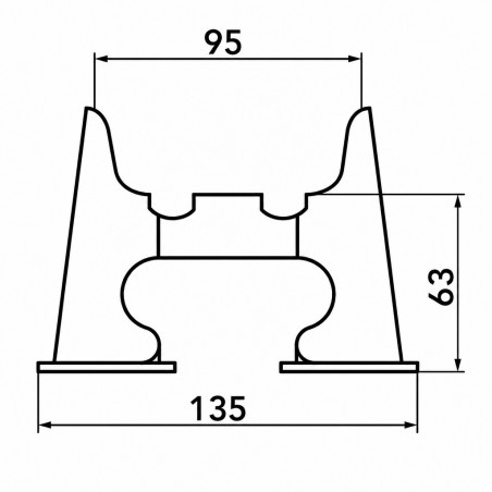 Pies desmontables para radiador Finimetal 95 mm 6903022