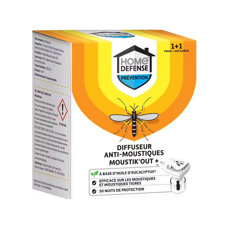 Difusor anti-mosquitos Home Defense sin insecticida Difusor anti-mosquitos Home Defense sin insecticida