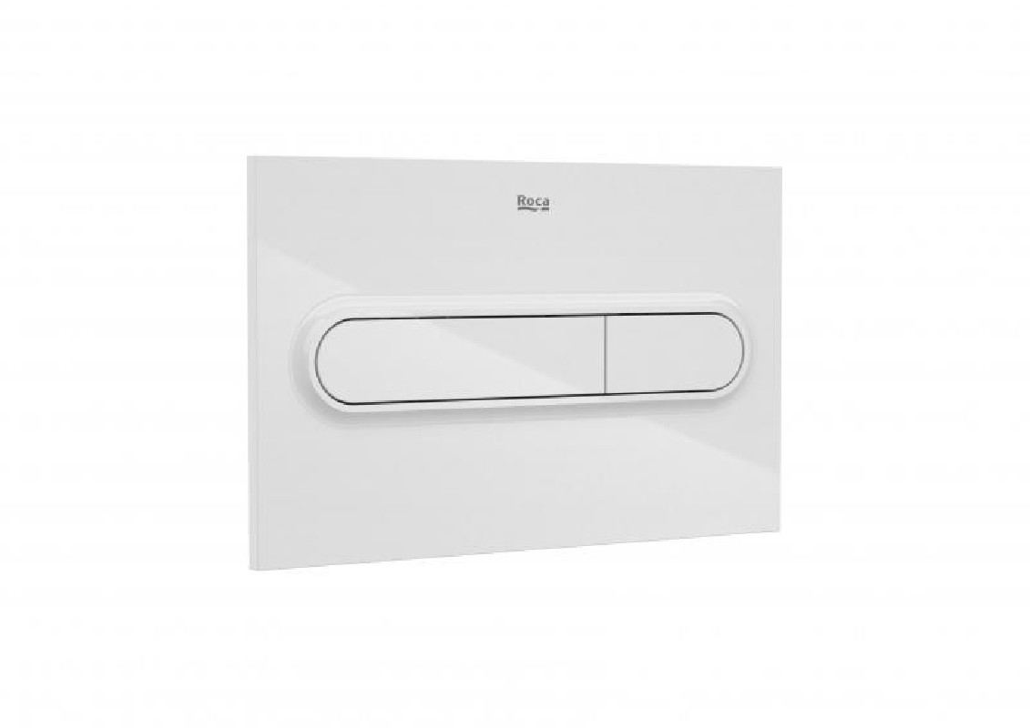 PLACA PARA BASTIDOR EMPOTRADO DUPLO ONE DOBLE TOQUE BLANCO - ROCA PLACA PARA BASTIDOR EMPOTRADO DUPLO ONE DOBLE TOQUE BLANCO - ROCA