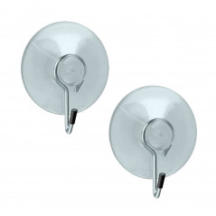 Crochet ventouse MetalTex transparent 2 pièces DESCR74889
