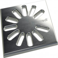 Grille d'écoulement carrée WEDI Fondo inox douche italienne 15x15 676800033