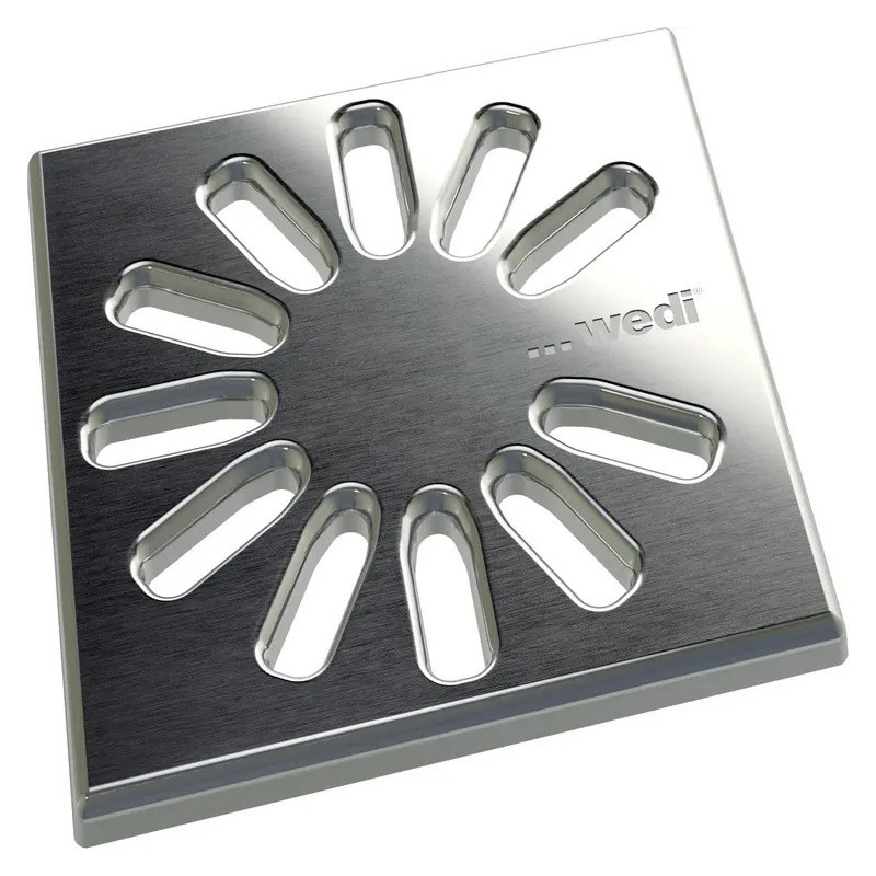 Rejilla de desagüe cuadrada WEDI Fondo inox ducha italiana 15x15
