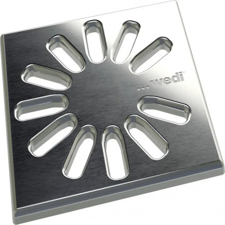 Rejilla de desagüe cuadrada WEDI Fondo inox ducha italiana 15x15