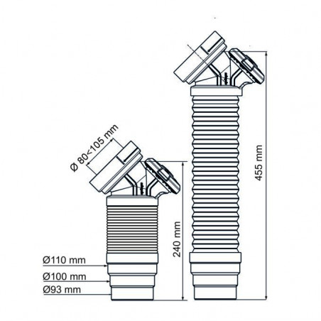 Pipe WC anti-vide Wirquin Airconnect WIRPI70725179