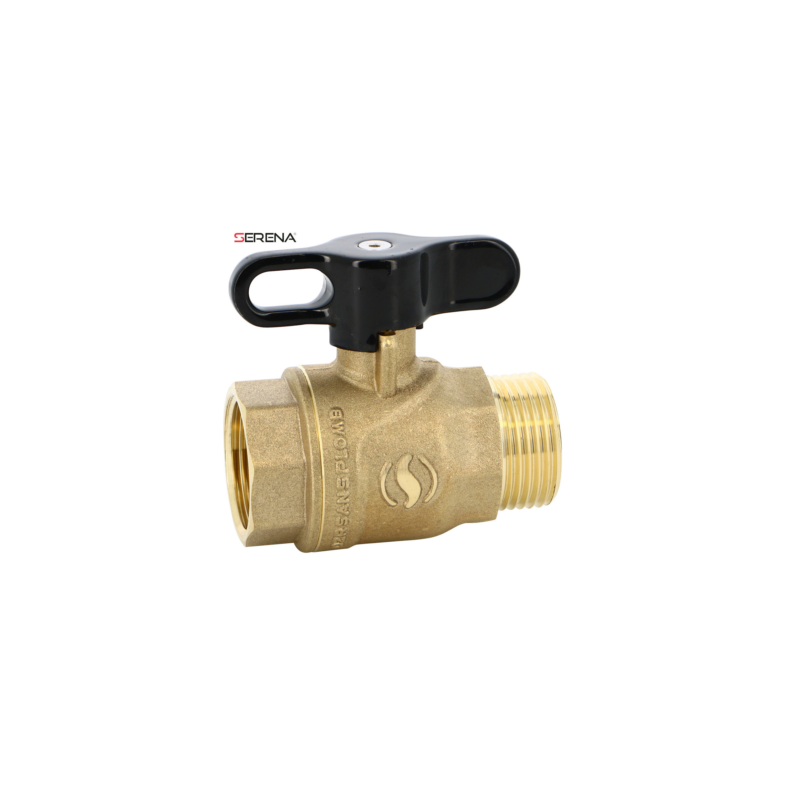 Valvola maschio femmina 12x17 a farfalla nera Sferaco