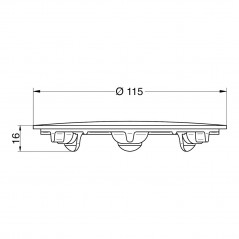 Afvoerplugdeksel inox 115mm Lira platte schijf ruw te lijmen