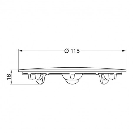 Afvoerplugdeksel inox 115mm Lira platte schijf ruw te lijmen
