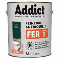 IRON PAINT 2.5 LITERS MOSS GREEN - ADDICT - ADD111398 Addict' Peinture 147108