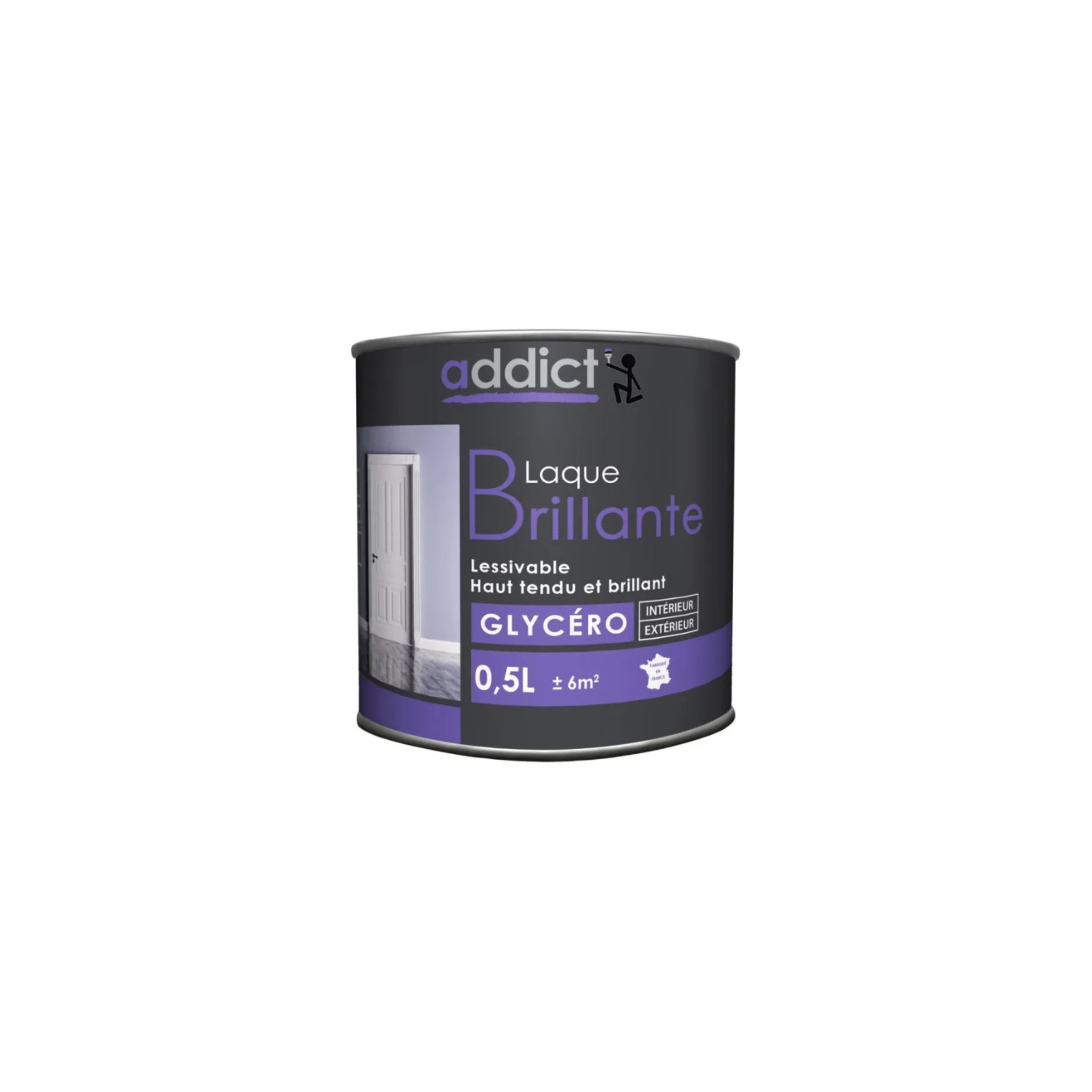 MULTISUPPORT-LACK 0,5 LITER SCHWARZ GLÄNZEND - ADDICT - ADD111357 ADDICT' PEINTURE 146977