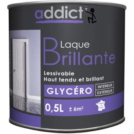 LACA MULTISUPERFICIE 0,5 LITRO NEGRO BRILLANTE - ADDICT - ADD111357