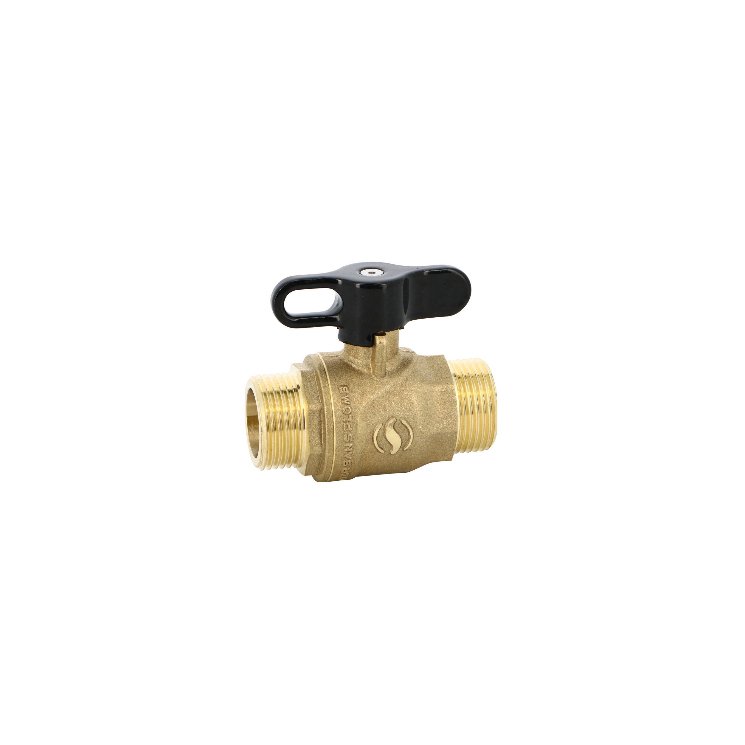 Vanne double mâle Sferaco 3/4" manette papillon noir 565005S