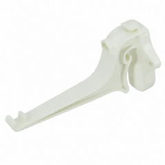 White PVC gutter hook NICOLL LG28B invisible design