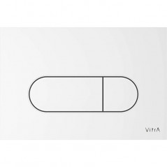 Placa de accionamiento Vitra Root Round blanco brillante 3/6L