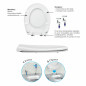 WC-Sitz Esterel Premium mit Absenkautomatik, Befestigung oben, Thermodur, weiß, Lochabstand 80 - 175 mm WC-Sitz Esterel Premium mit Absenkautomatik, Befestigung oben, Thermodur, weiß, Lochabstand 80 - 175 mm