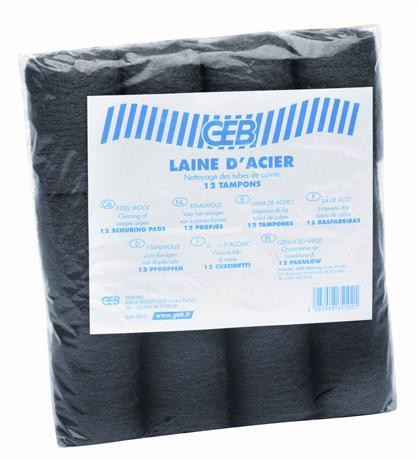Steel wool, bag of 10 abrasive pads