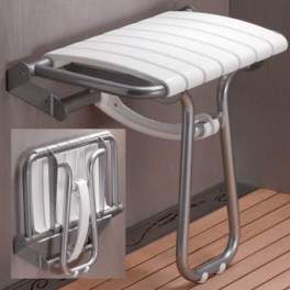 Extra large retractable shower seat 150 kg - Pellet - Référence fabricant : 047633