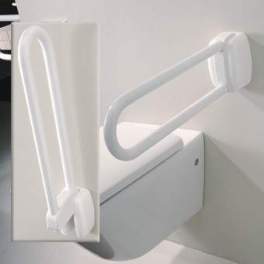 White epoxy lift-up grab bar: 77 cm - Pellet - Référence fabricant : 048880